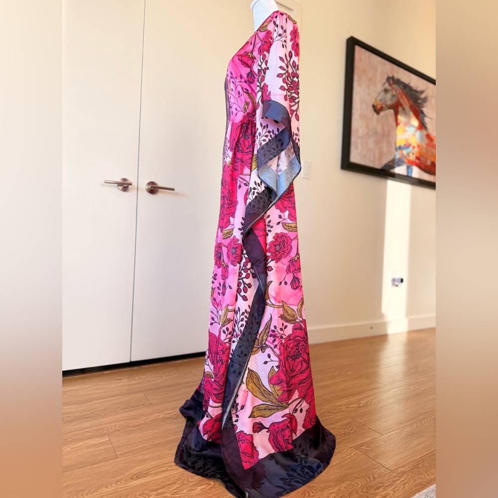 Vibrant Pink Floral Maxi Dress - Picture 6 of 13